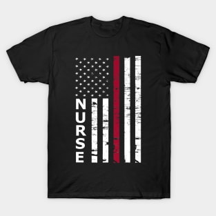 American Flag Nurse - Patriotic Nurse TShirt T-Shirt